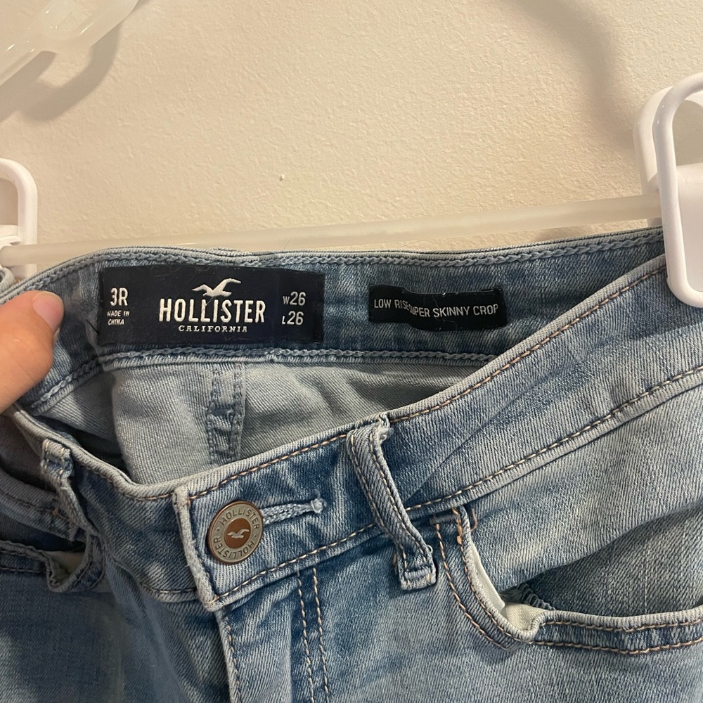 Hollister Light Blue Ripped Skinny Jeans